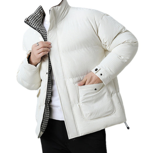 Unisex Wattierte Steppjacke mit großen Pattentaschen, Stehkragen und Ripstop-Struktur Shop Nory