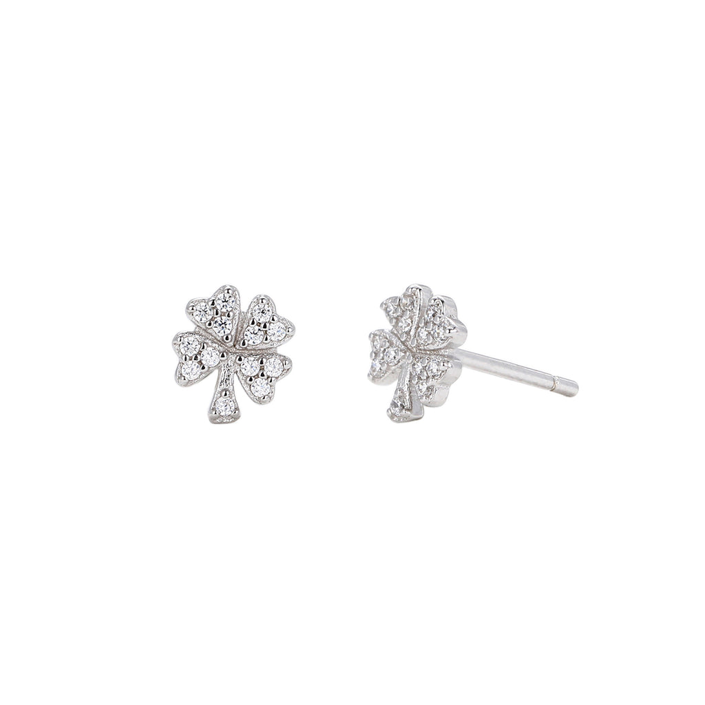 Damen Ohrstecker im stilvollen Kleeblatt-Design aus hochwertigem 925 Sterling Silber Shop Nory
