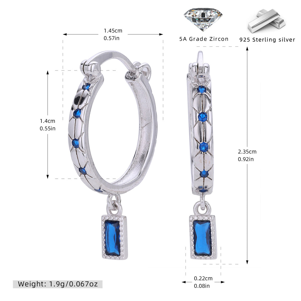 Damen Creolen mit funkelnden Zirkonsteinen und luxuriösem Design Shop Nory