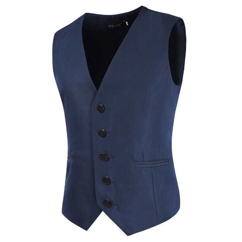Herren Satin-Smokingsweste mit taillierter Passform, V-Ausschnitt und eleganter Knopfleiste Shop Nory