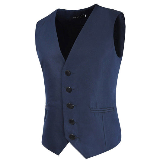 Herren Satin-Smokingsweste mit taillierter Passform, V-Ausschnitt und eleganter Knopfleiste Shop Nory