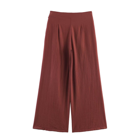 Damen Weite High‑Waist Palazzo‑Hose mit Wickelrock‑Optik und Taillenschleife Shop Nory