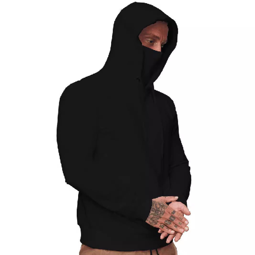 Herren Kapuzenpullover mit multifunktionalem Kragen
