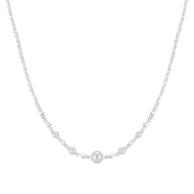 Damen Halskette mit edlen Perlen und stilvollen geometrischen Akzenten Shop Nory