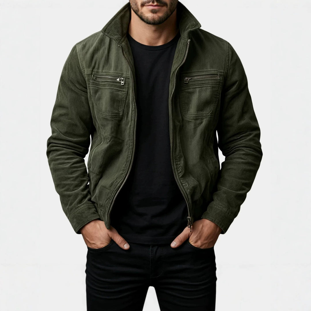 Herren Modische Übergangs-Utility-Jacke mit Reißverschluss