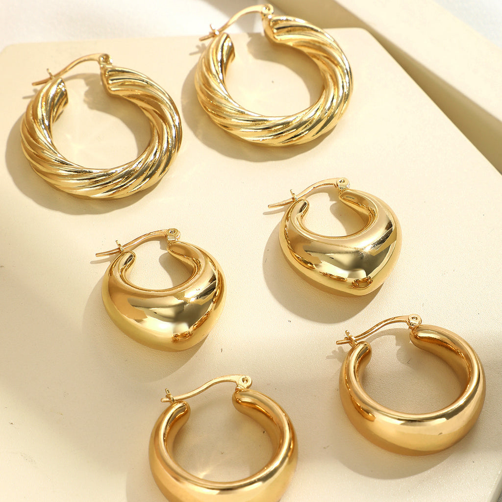 Damen Ohrstecker Set mit modernen, geschwungenen Designs Shop Nory
