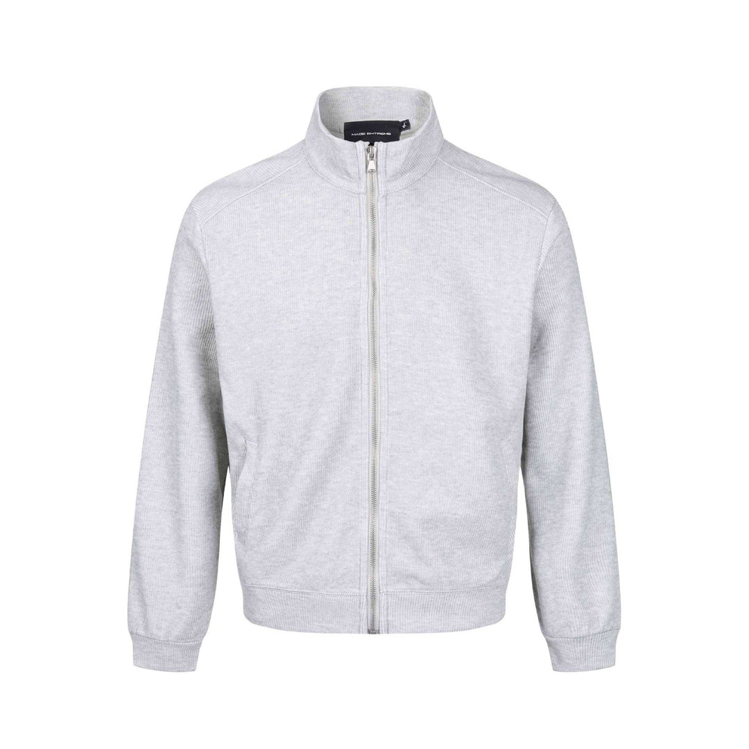 Herren Leichte Sweatjacke aus Baumwoll‑Mix mit Stehkragen, durchgehendem Reißverschluss und Eingrifftaschen Shop Nory