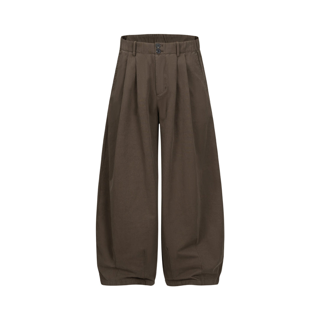 Damen Weite Culotte-Hose mit hoher Taille, Bundfalten und elastischem Knöchelabschluss Shop Nory