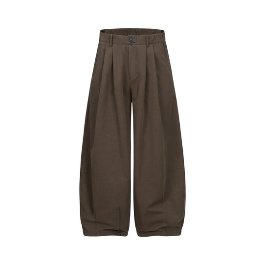 Damen Weite Culotte-Hose mit hoher Taille, Bundfalten und elastischem Knöchelabschluss Shop Nory
