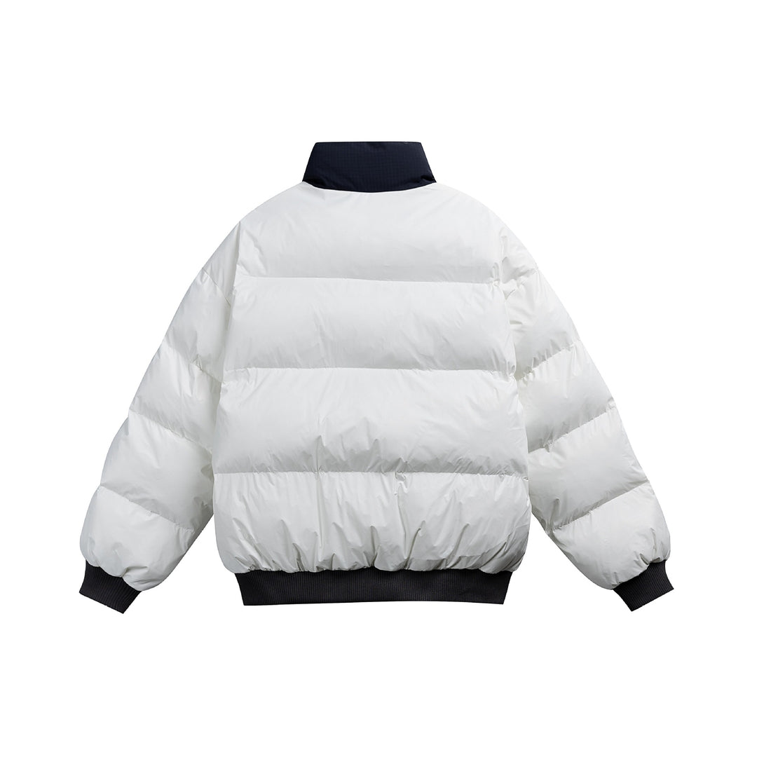 Unisex Kurz geschnittener ultraleichter Daunenoptik‑Puffer mit hohem Stehkragen und Rippbund Shop Nory