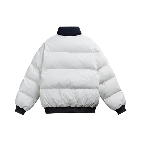 Unisex Kurz geschnittener ultraleichter Daunenoptik‑Puffer mit hohem Stehkragen und Rippbund Shop Nory