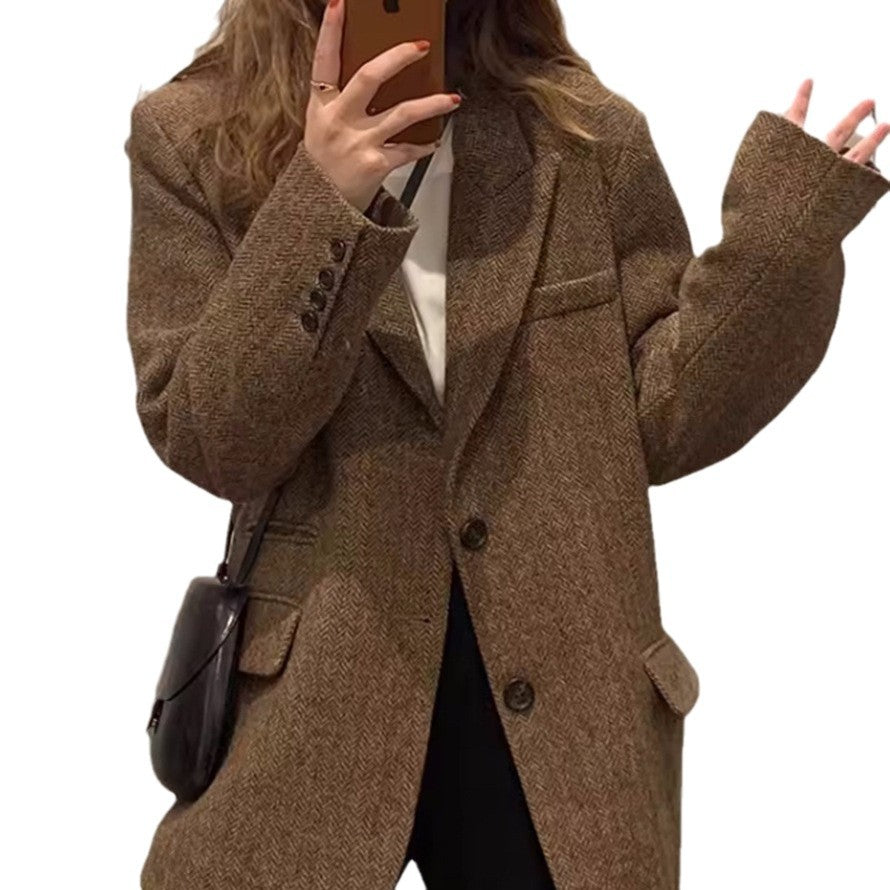 Damen Übergroßer Wollblazer Shop Nory