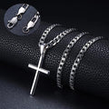 Herren Halskette mit Kreuzanhänger und robustem Gliederdesign Shop Nory