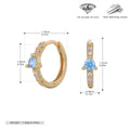 Damen Ohrhänger mit funkelndem Zirkon und eleganter goldfarbener Fassung Shop Nory