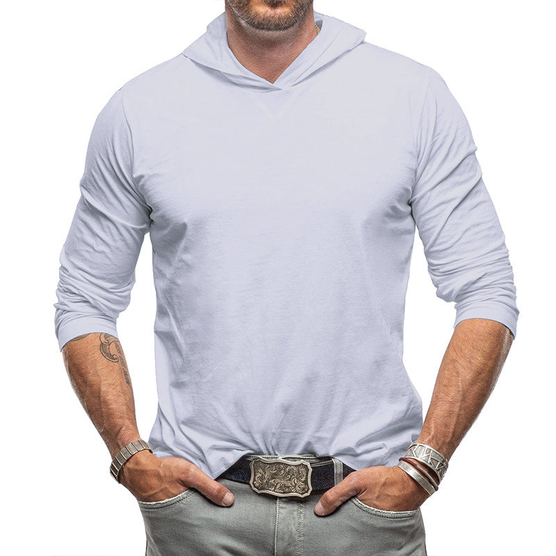Kapuzenpullover Slim Fit Langarm Leichter Baumwollstrick Minimalistischer Stil