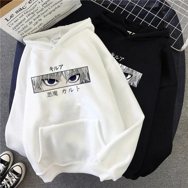 Unisex nan oversized Kapuzenpullover mit anime Augenprint und weicher Baumwollmischung Shop Nory