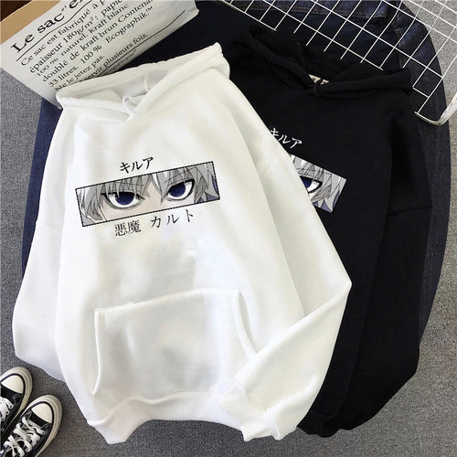 Unisex nan oversized Kapuzenpullover mit anime Augenprint und weicher Baumwollmischung Shop Nory