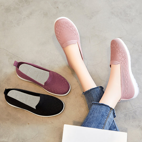 Damen nan nahtloser Strick-Slipper mit elastischem Einstieg und dämpfender EVA-Laufsohle Shop Nory