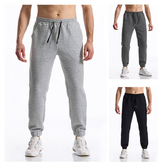 Herren Strukturierte Waffel-Jogginghose mit elastischem Bund und schmal zulaufendem Bein Shop Nory