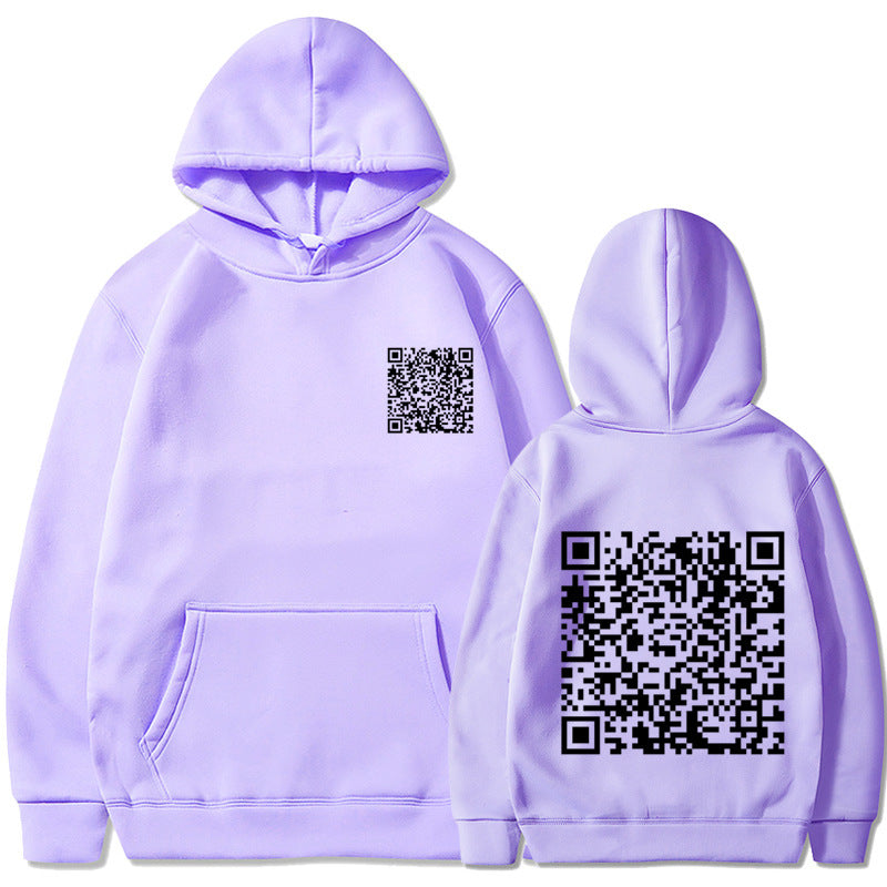 Damen Sportlicher Kapuzenpullover mit QR-Code Shop Nory