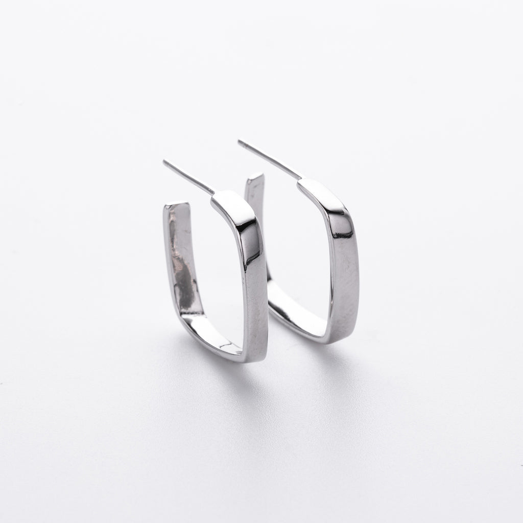 Damen Ohrhänger mit elegantem quadratischem Design aus hochwertigem 925 Sterling Silber Shop Nory