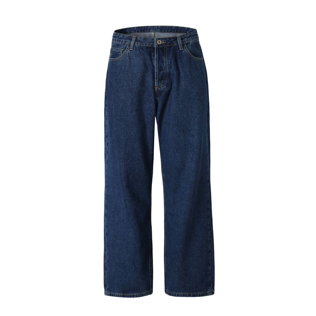 Damen Hochtaillierte gerade geschnittene Denim-Jeans mit weitem Bein Shop Nory