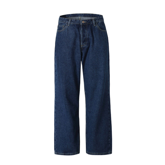 Damen Hochtaillierte gerade geschnittene Denim-Jeans mit weitem Bein Shop Nory