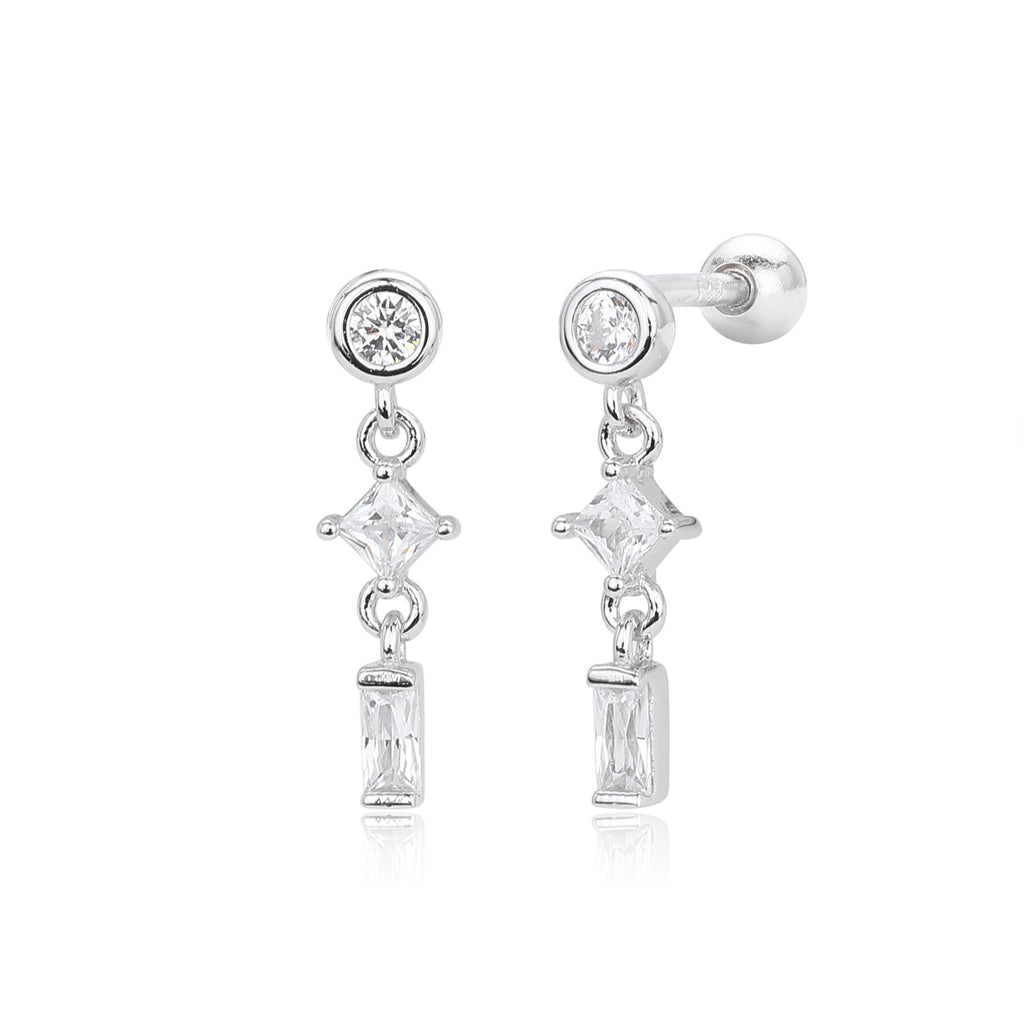 Damen Ohrstecker mit luxuriösem Zirkon-Design aus hochwertigem 925 Sterling Silber Shop Nory