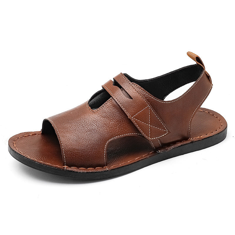 Herren Atmungsaktive Leder-Sandalen mit verstellbarem Riemen