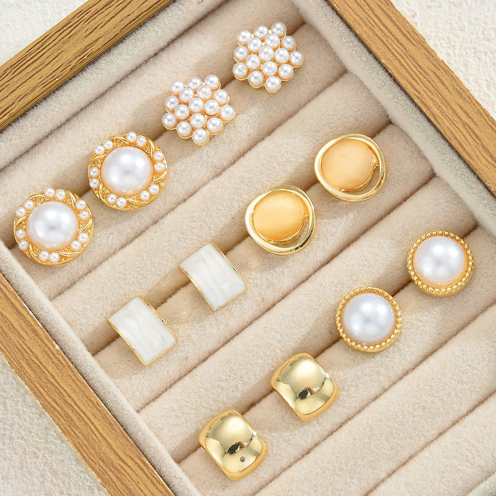 Damen Ohrringe Set mit luxuriösen Perlen-Elementen und eleganten Designs Shop Nory