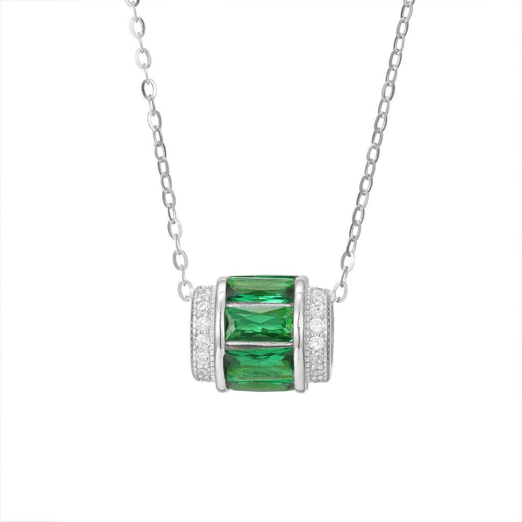 Damen Halskette mit einzigartigem Edelsteinanhänger und funkelnden Zirkonia Shop Nory