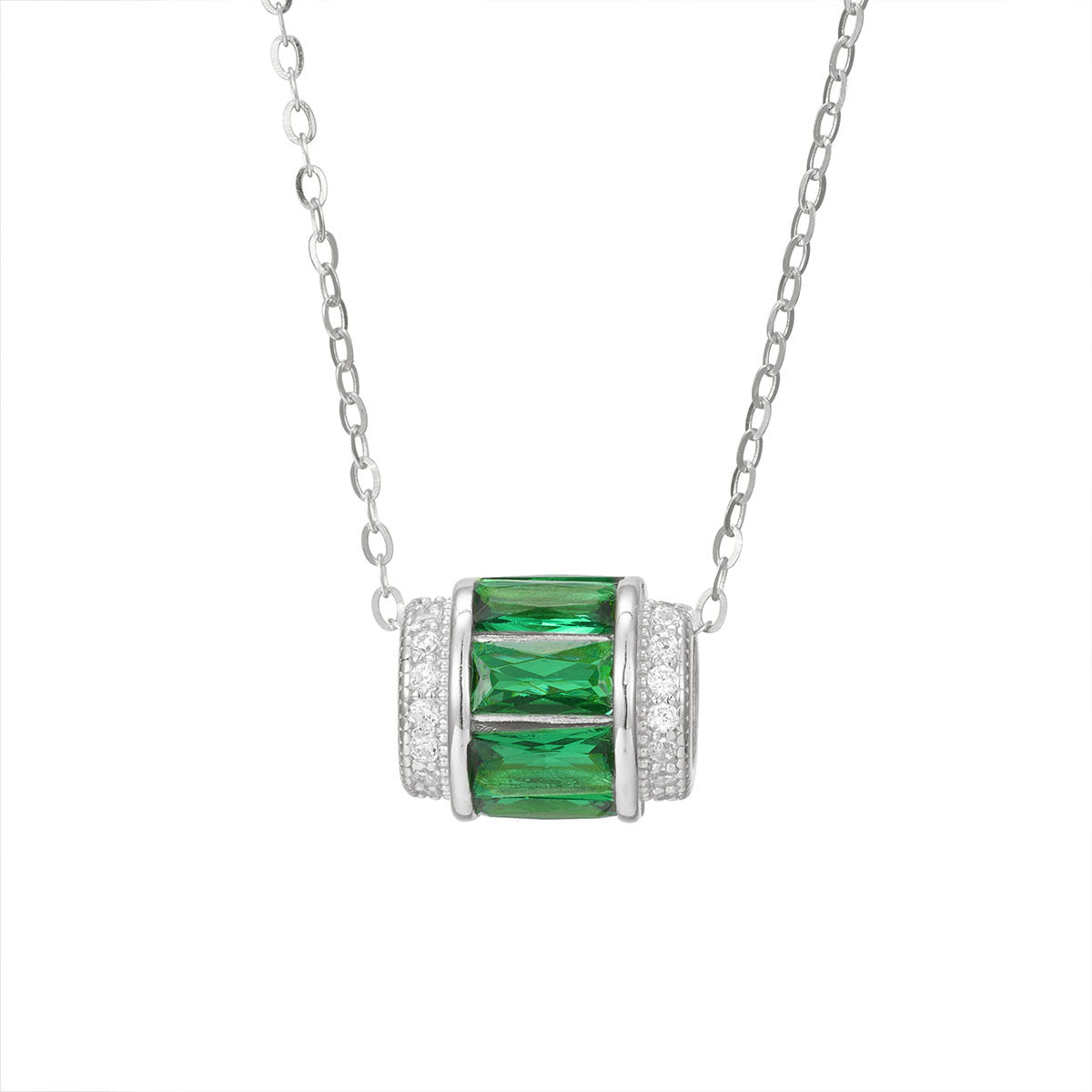 Damen Halskette mit einzigartigem Edelsteinanhänger und funkelnden Zirkonia Shop Nory