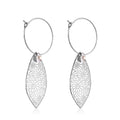 Damen Hängende Ohrringe mit floralem Muster und funkelndem Zirkonia Shop Nory