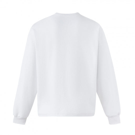 Unisex Oversize-Sweatshirt mit Henley-Ausschnitt und verschwommenem Schmetterlings-Print Shop Nory