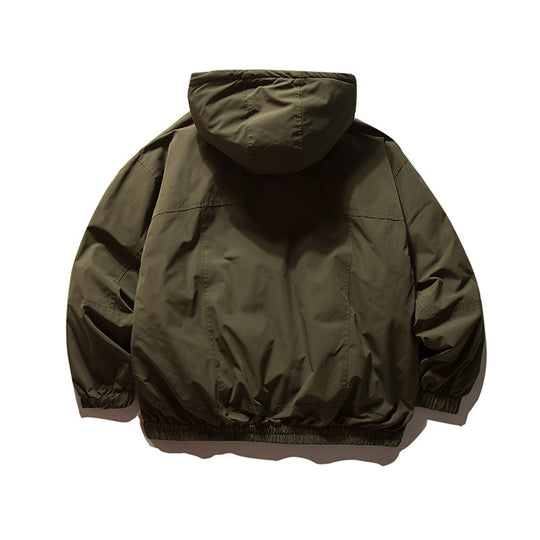 Herren Leichte wind- und wasserabweisende Kapuzenjacke im Boxy‑Oversize‑Cut mit Elastikbündchen Shop Nory