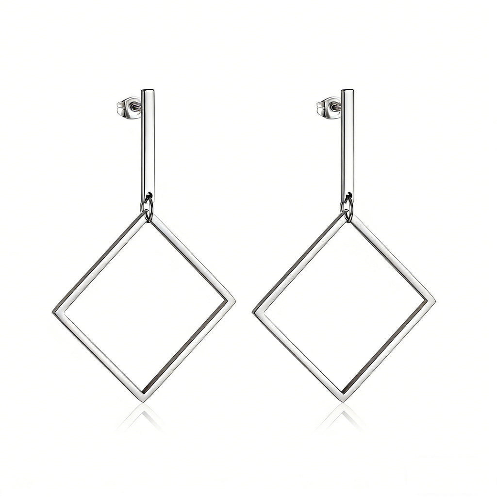 Damen Hängende Ohrringe aus hochwertigem Edelstahl mit eleganter ovaler Form Shop Nory