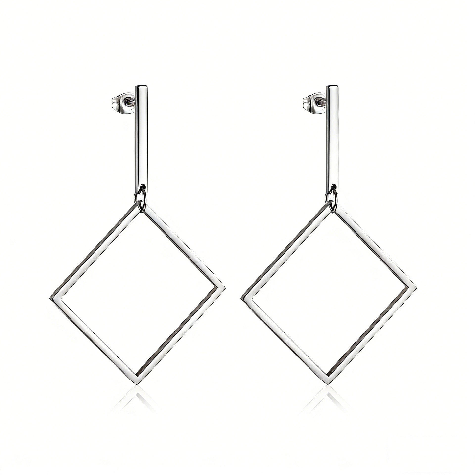 Damen Hängende Ohrringe aus hochwertigem Edelstahl mit eleganter ovaler Form Shop Nory