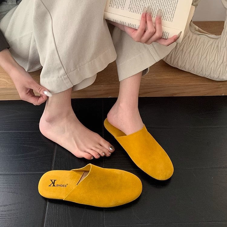 Damen Komfortable Slipper aus hochwertigem Wildleder