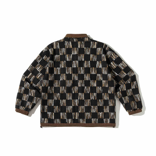 Herren Gemusterte Wollmix Overshirtjacke mit Cordkragen und Pattentaschen Shop Nory