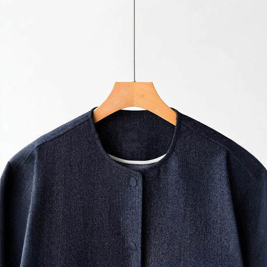 Damen Modische Jacke mit Knöpfen und praktischen Taschen Shop Nory
