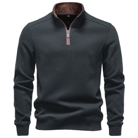 Herren Troyer-Pullover mit kurzem Reißverschluss und Stehkragen Shop Nory