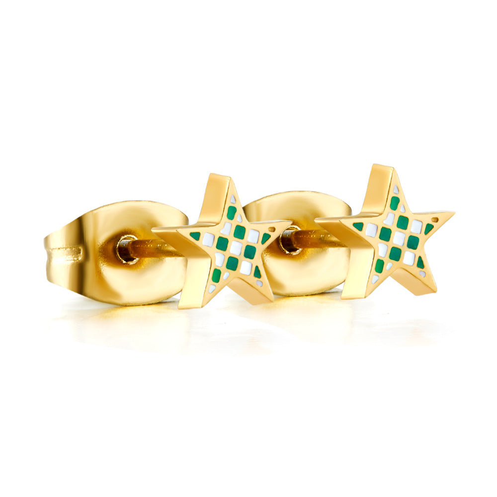Damen Ohrstecker mit tropfenförmigem Design aus hochwertigem Edelstahl und goldplattierter Oberfläche Shop Nory