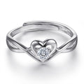 Damen Ring mit herzförmigem Design und funkelndem Zirkonia Shop Nory