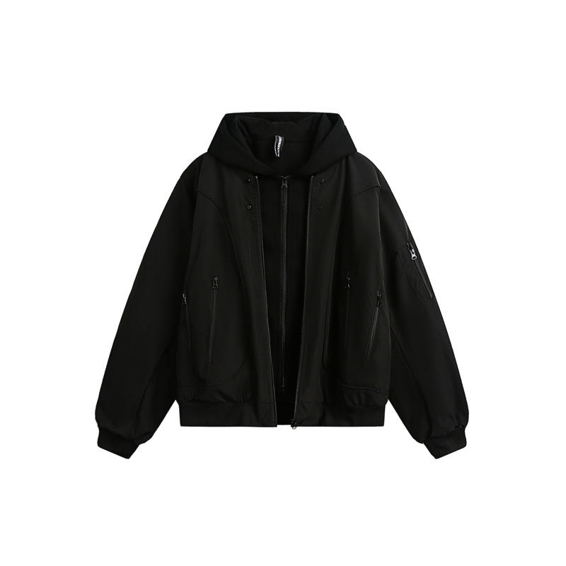Unisex Layer-Kapuzenjacke mit integrierter Innenweste und Multifunktions-Taschen Shop Nory