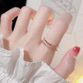 Damen Zarter und eleganter Verlobungsring mit funkelndem Zirkonia-Besatz Shop Nory