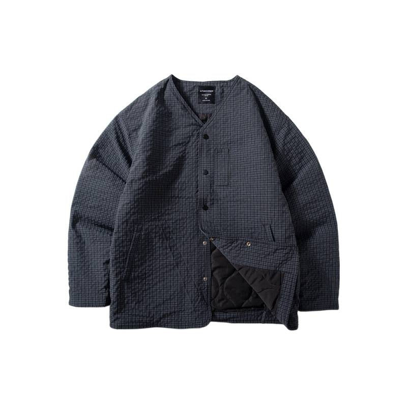 Herren Steppjacke ohne Kragen mit Druckknopfverschluss und seitlichen Eingrifftaschen Shop Nory