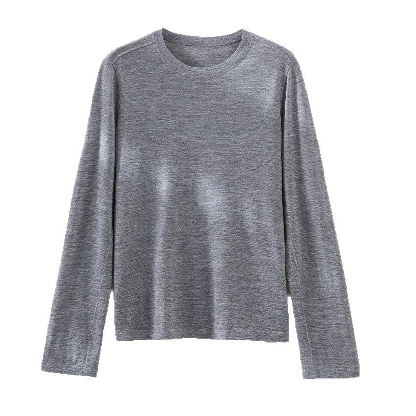 Damen Feines Langarm-Feinstrickshirt mit Rundhalsausschnitt und gerader Silhouette Shop Nory