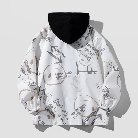 Damen Modische Kapuzenjacke mit grafischem Design Shop Nory