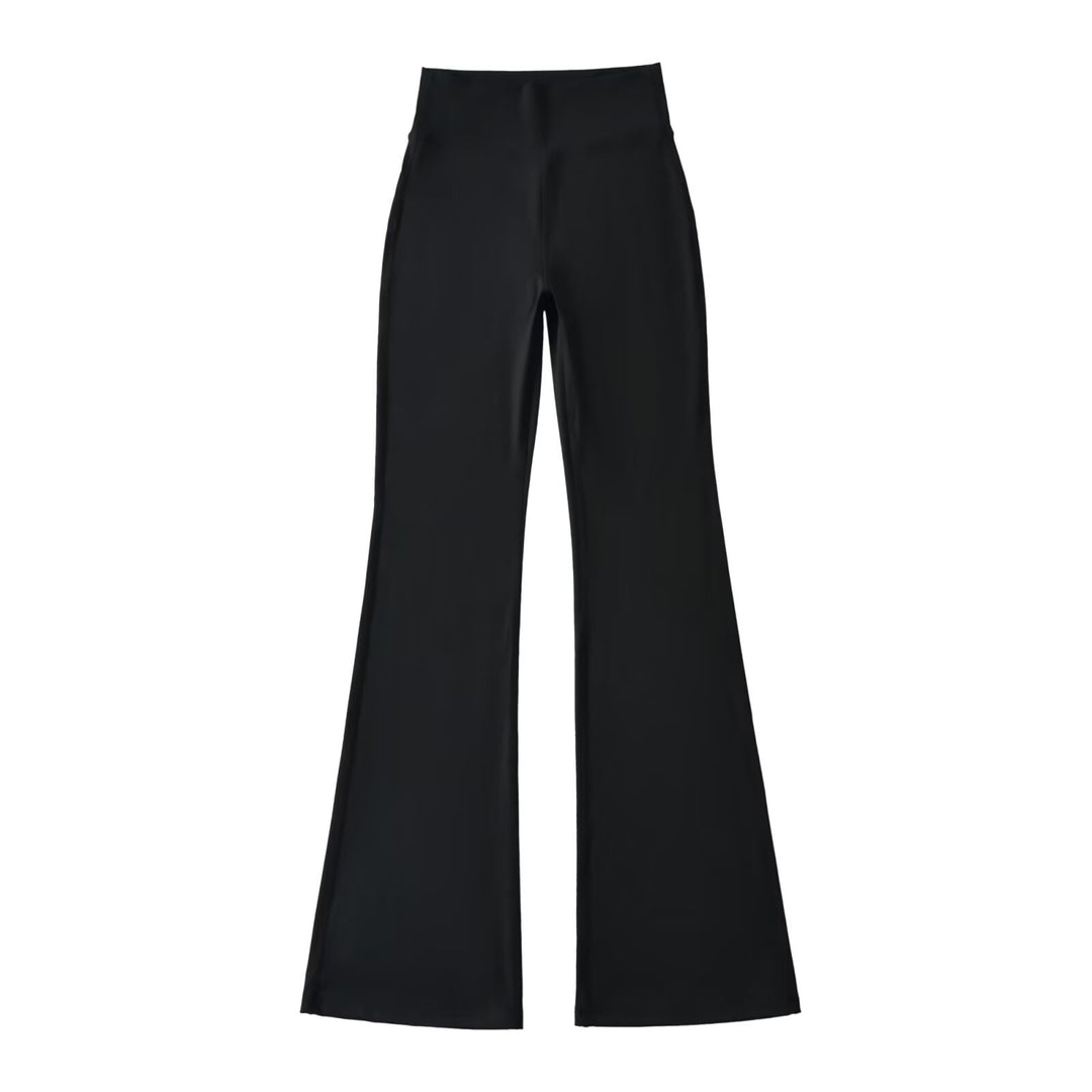 Damen Hochtaillierte ausgestellte Yoga‑Hose mit Formbund Shop Nory