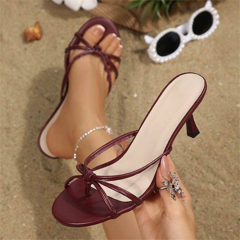 Damen Elegante Kitten‑Heel Mules mit zarten Knoten‑Riemchen und offenem Zehenbereich Shop Nory